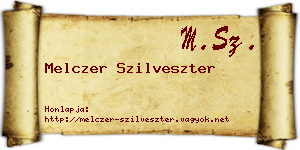 Melczer Szilveszter névjegykártya