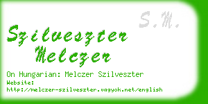 szilveszter melczer business card